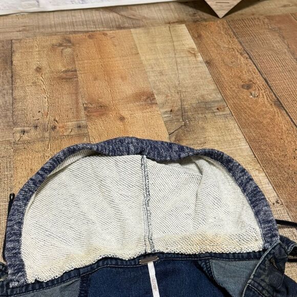 Free People Denim & Knit Hooded Jacket - size XS - Picture 8 of 15